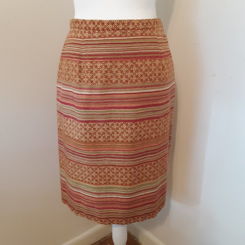 Talbots Orange/Red Skirt Size 8